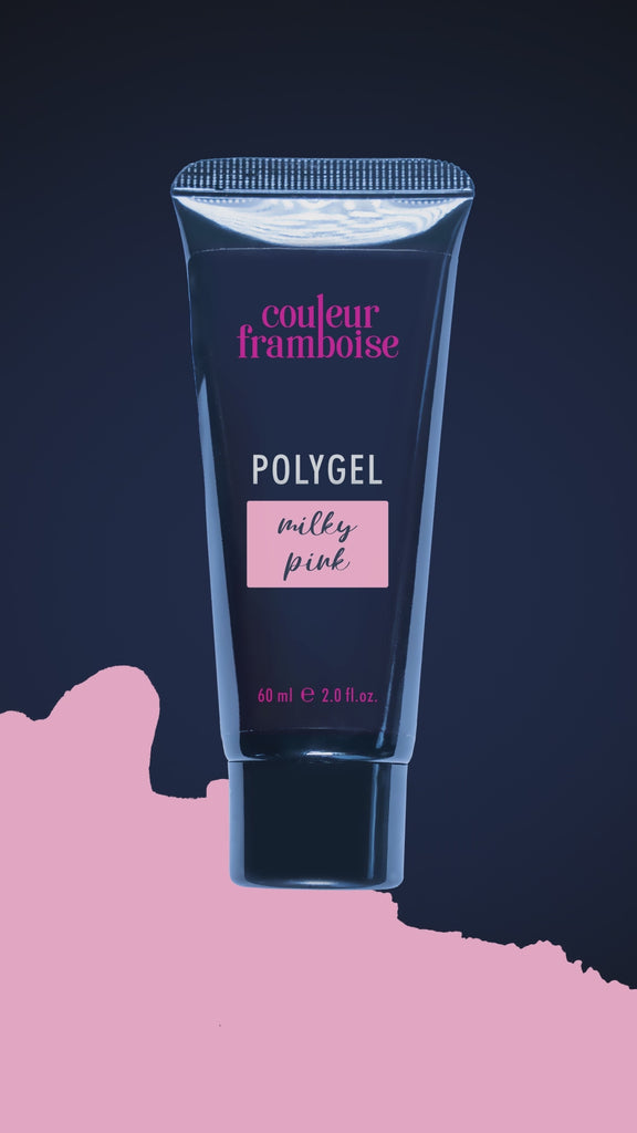 polygel milky pink